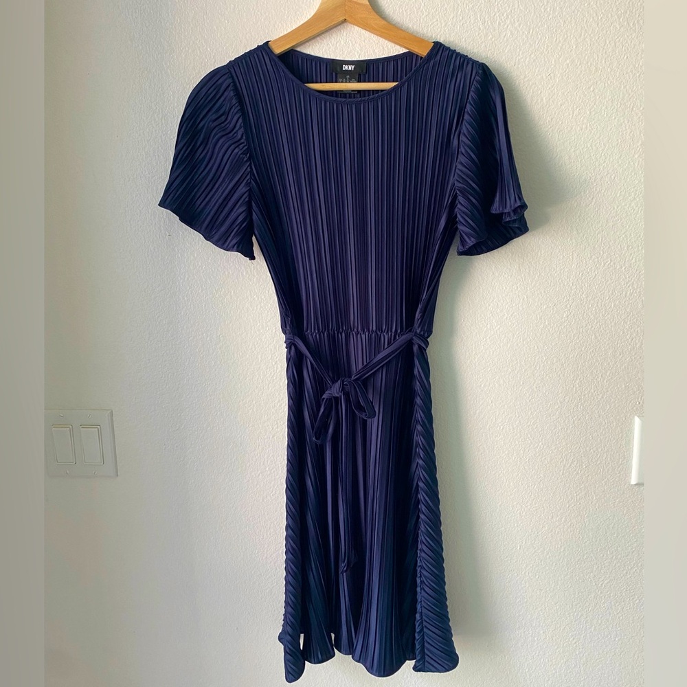 DKNY Navy Crepe Cocktail Dress